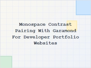 Monospace and Garamond: a Developer Portfolio Pairing